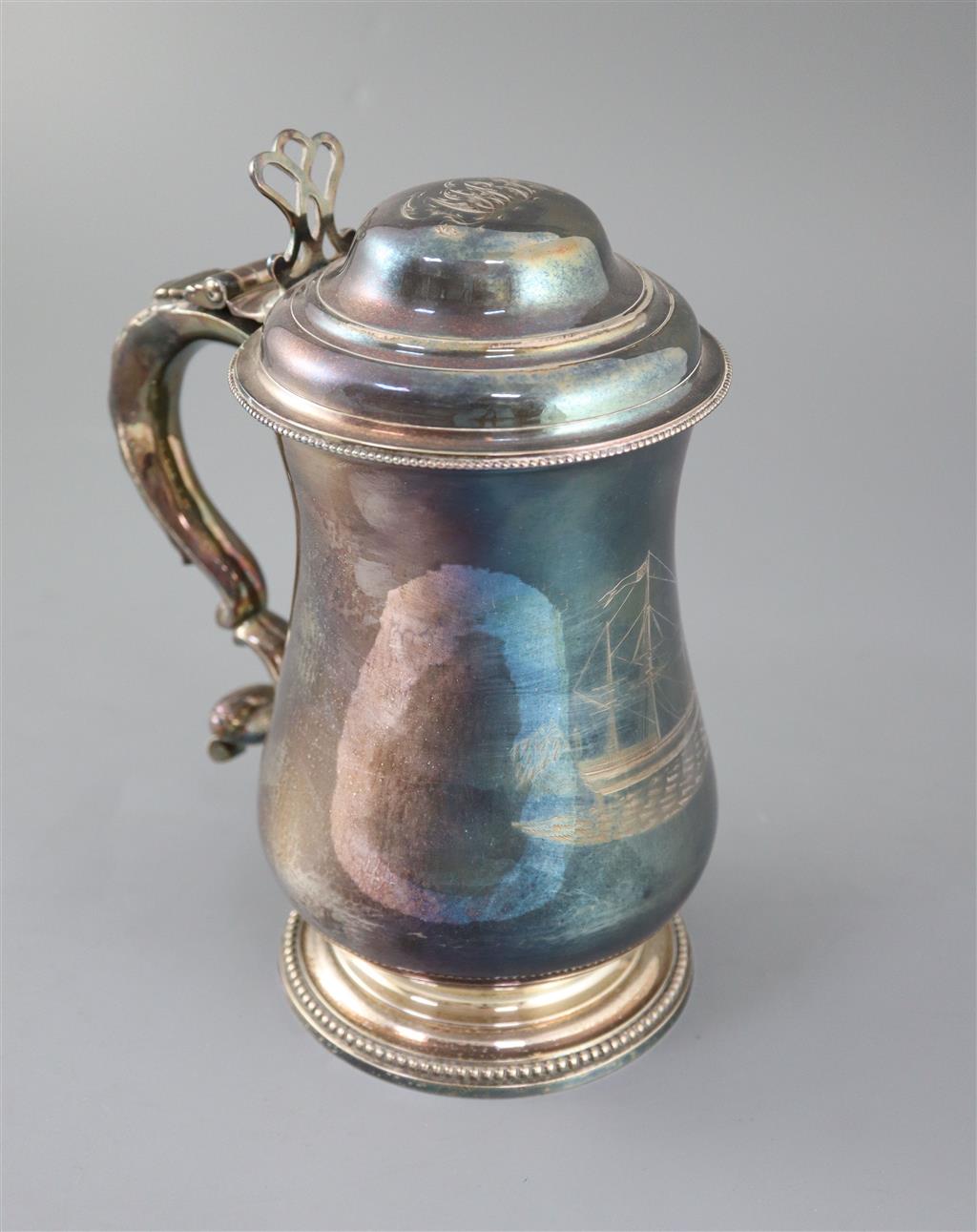 A George III silver tankard, by Thomas Chawner,